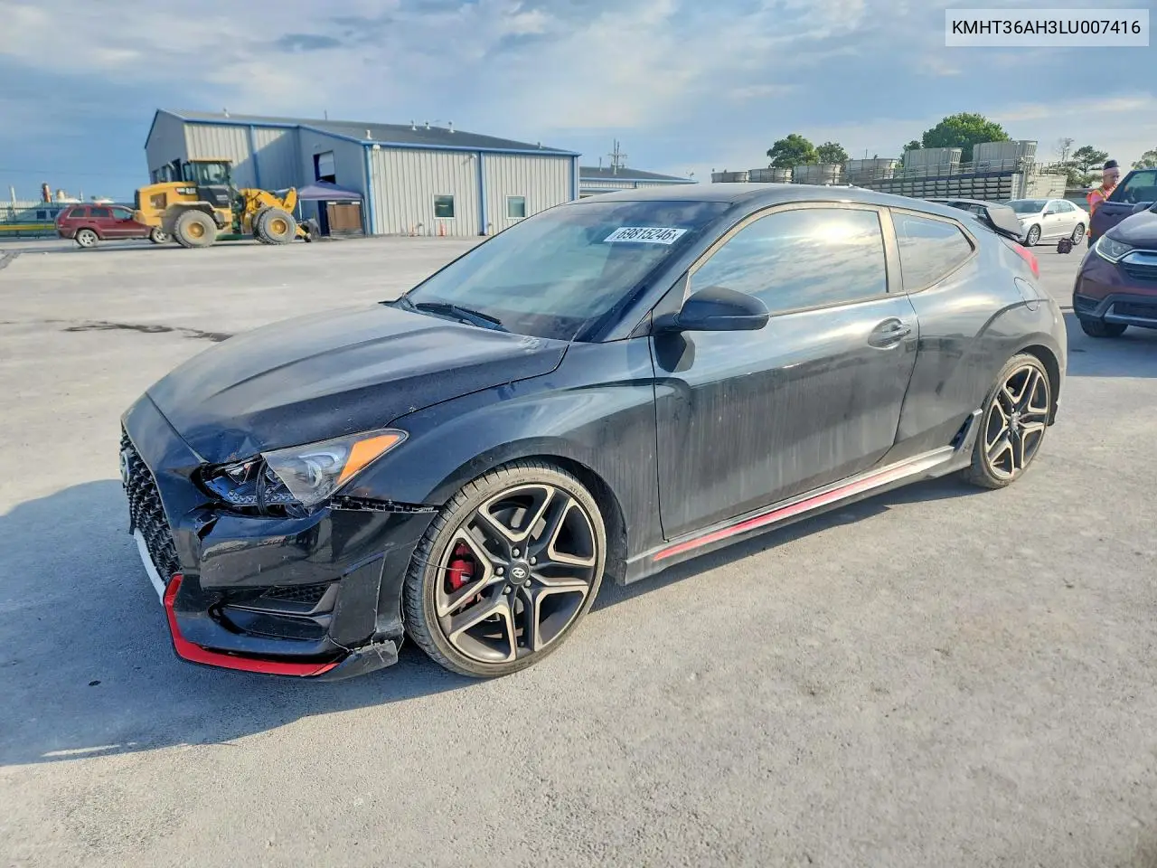 HYUNDAI VELOSTER 2020, VIN KMHT36AH3LU007416
