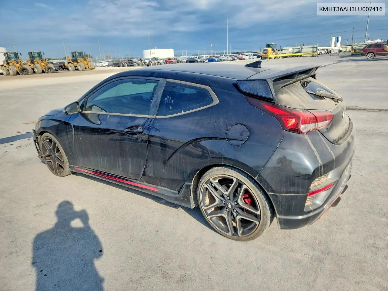 2020 HYUNDAI VELOSTER VIN KMHT36AH3LU007416 — фото 2