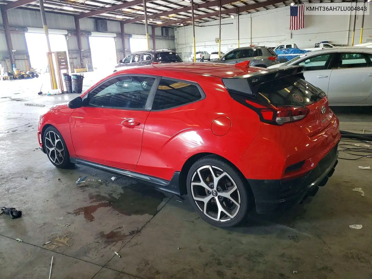 2020 HYUNDAI VELOSTER VIN KMHT36AH7LU004843 — фото 2
