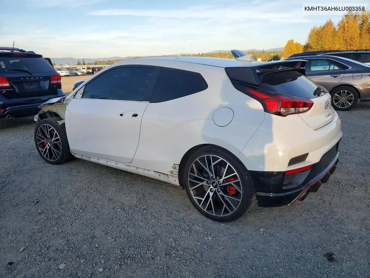 2020 HYUNDAI VELOSTER VIN KMHT36AH6LU003358 — фото 2