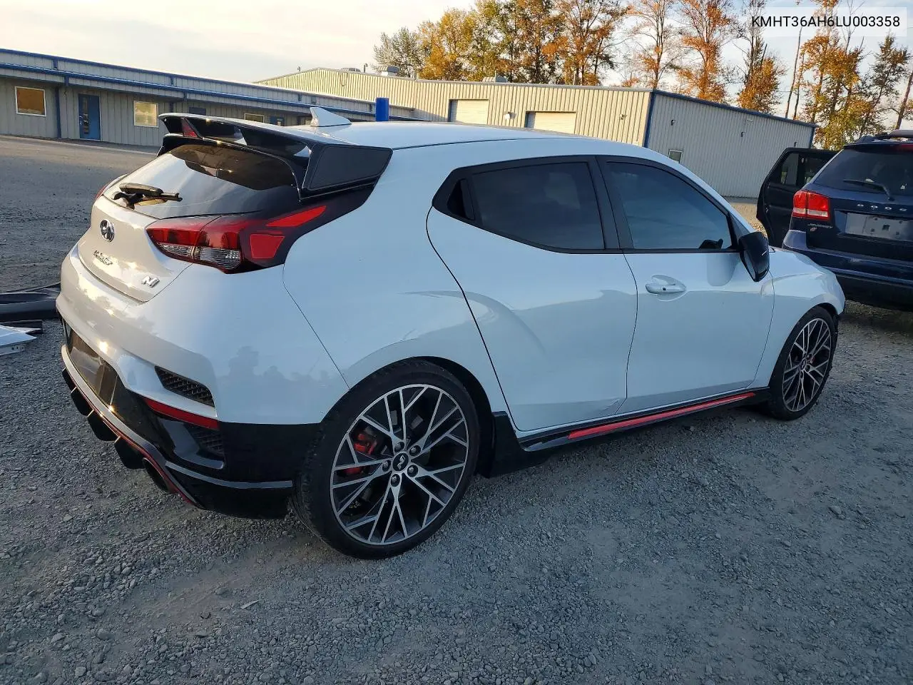 2020 HYUNDAI VELOSTER VIN KMHT36AH6LU003358 — фото 3