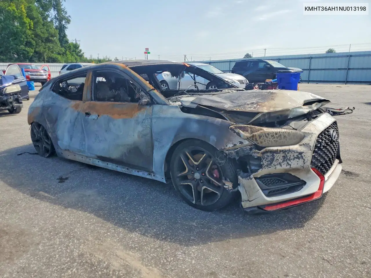 2022 HYUNDAI VELOSTER VIN KMHT36AH1NU013198 — фото 4