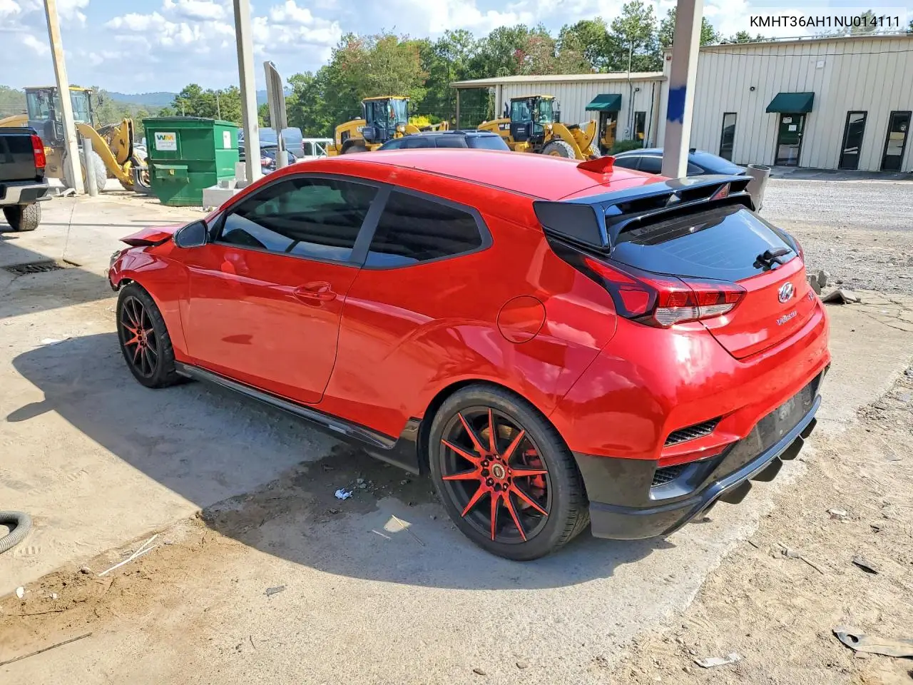 2022 HYUNDAI VELOSTER VIN KMHT36AH1NU014111 — фото 2