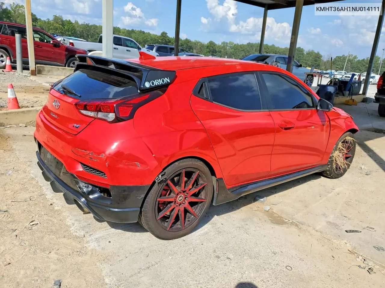 2022 HYUNDAI VELOSTER VIN KMHT36AH1NU014111 — фото 3