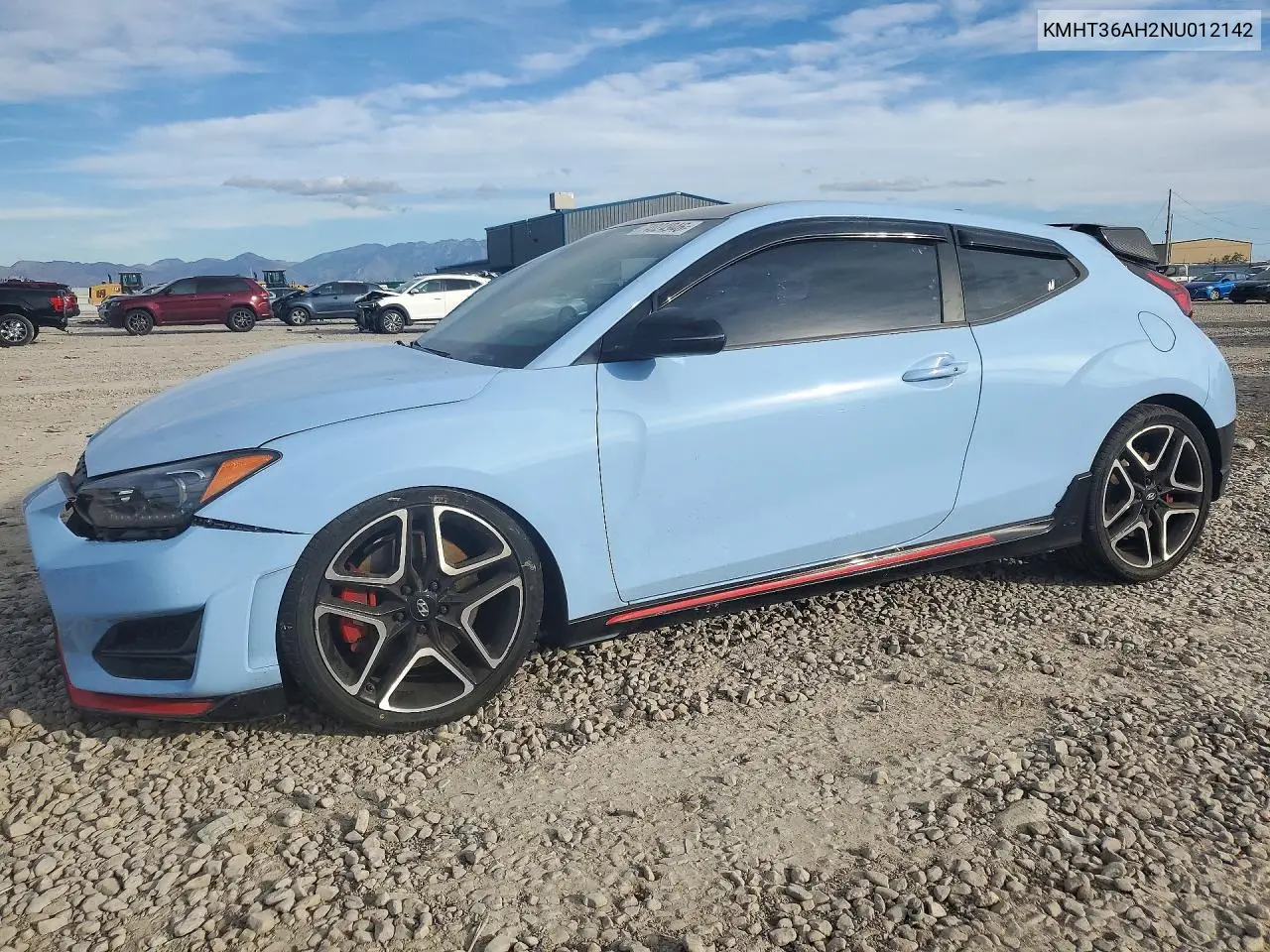 HYUNDAI VELOSTER 2022, VIN KMHT36AH2NU012142
