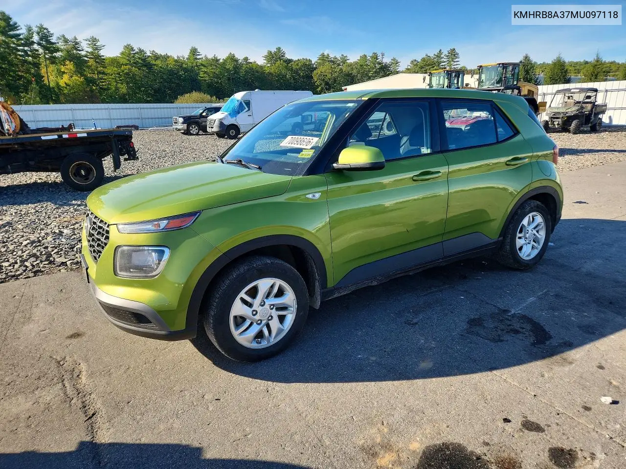 HYUNDAI VENUE 2021, VIN KMHRB8A37MU097118