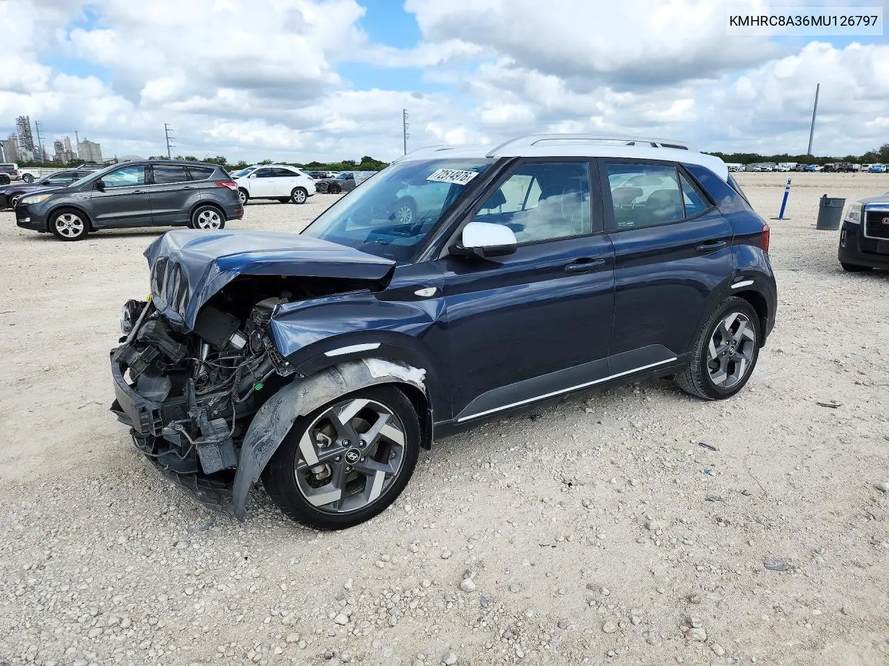 HYUNDAI VENUE 2021, VIN KMHRC8A36MU126797