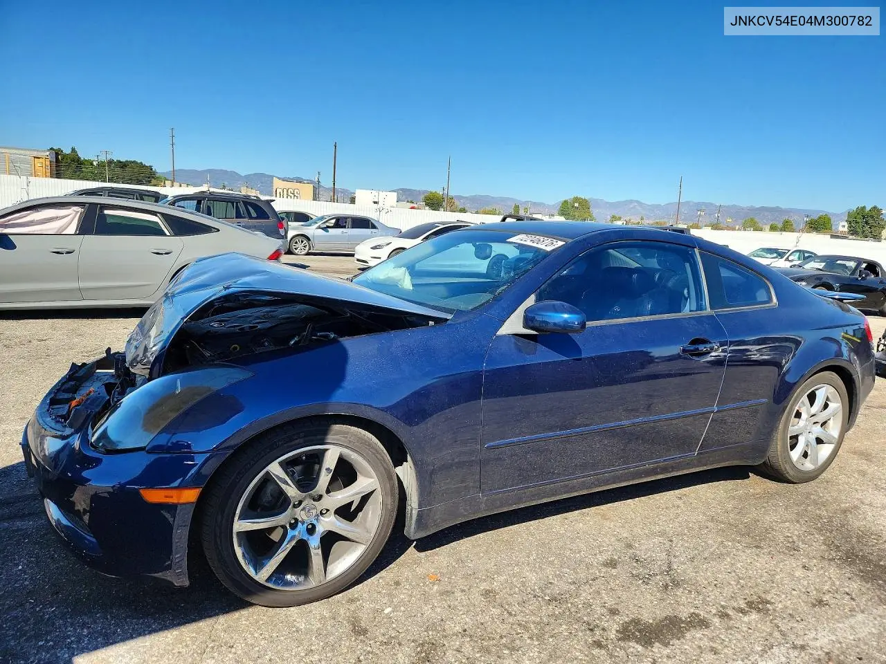 INFINITI G 2004, VIN JNKCV54E04M300782