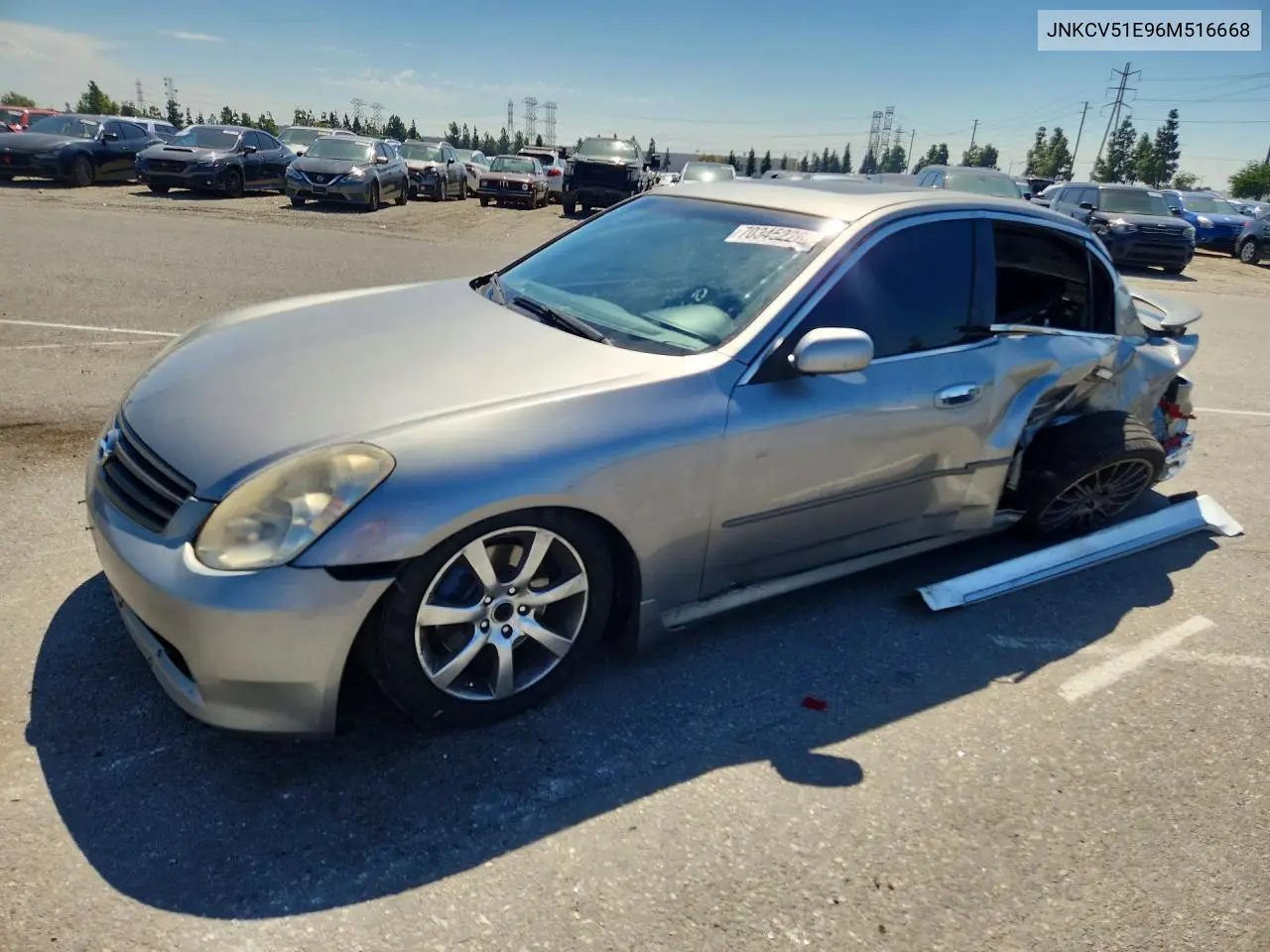 INFINITI G 2006, VIN JNKCV51E96M516668