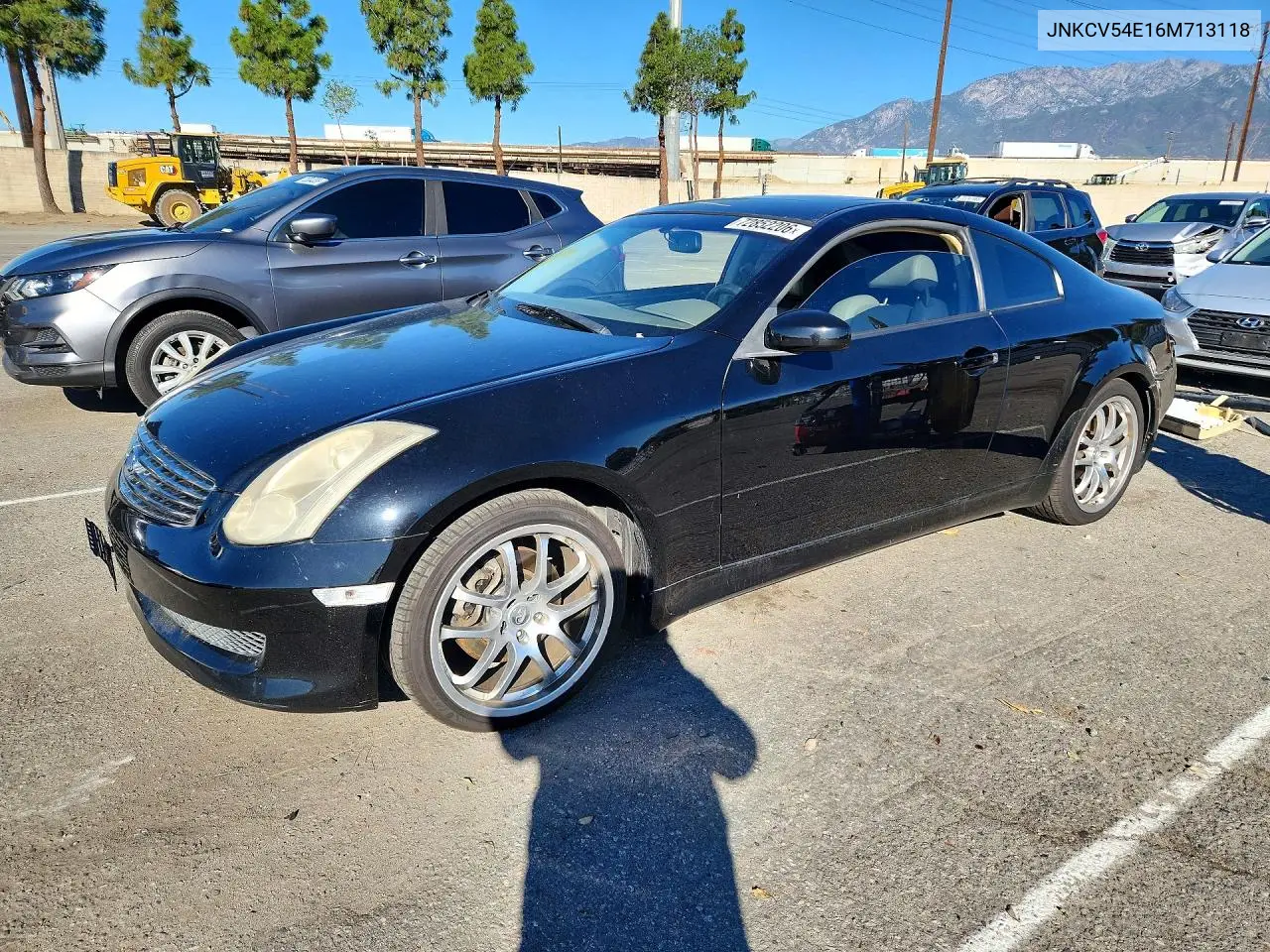 INFINITI G 2006, VIN JNKCV54E16M713118