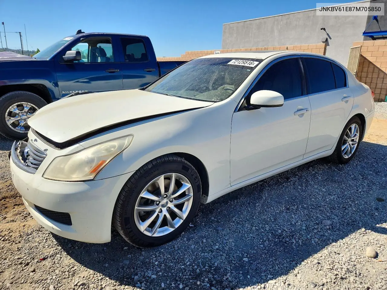 INFINITI G 2007, VIN JNKBV61E87M705850