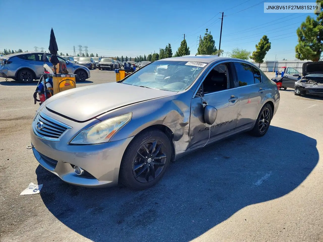 INFINITI G 2007, VIN JNKBV61F27M815219