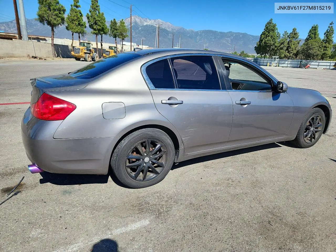 2007 INFINITI G VIN JNKBV61F27M815219 — фото 3