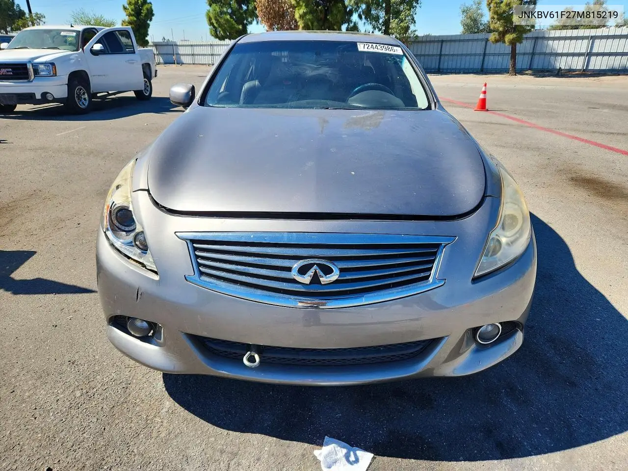 2007 INFINITI G VIN JNKBV61F27M815219 — фото 5