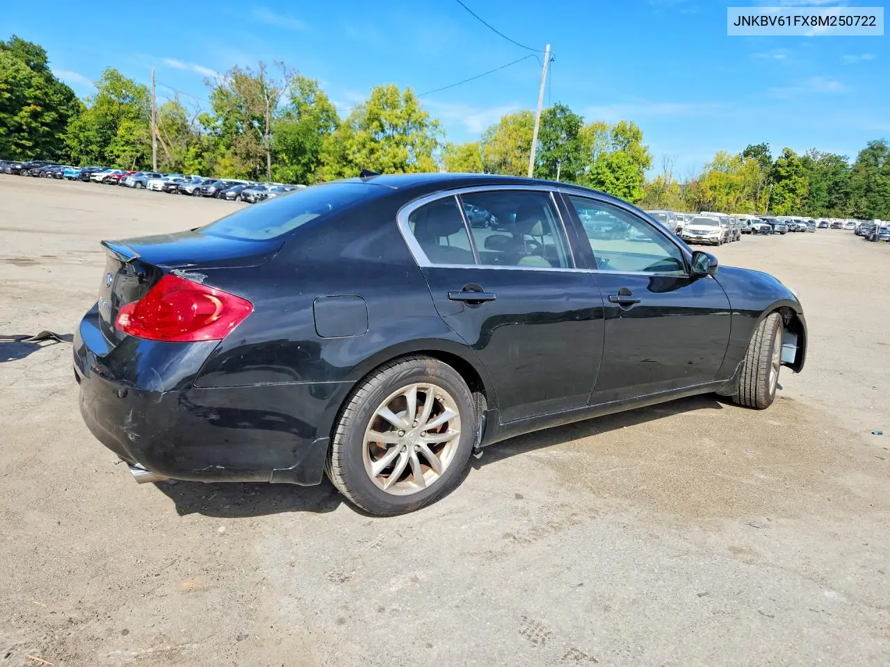 2008 INFINITI G VIN JNKBV61FX8M250722 — фото 3