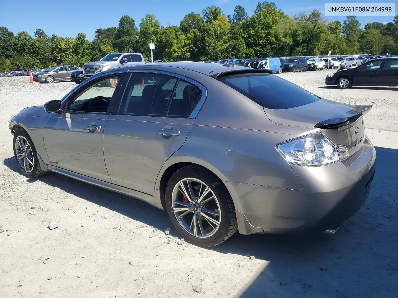 2008 INFINITI G VIN JNKBV61F08M264998 — фото 2