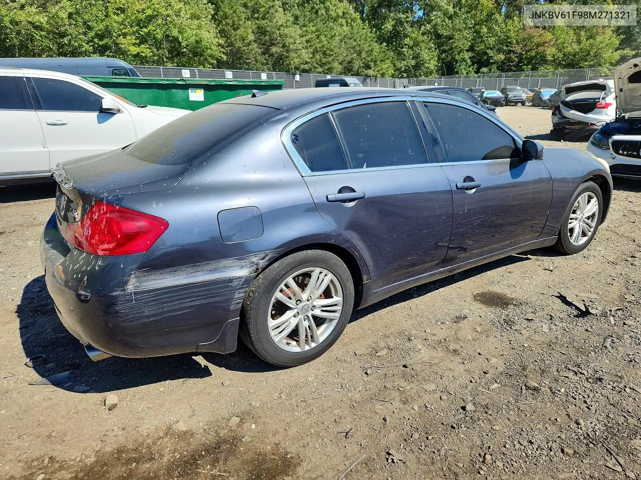 2008 INFINITI G VIN JNKBV61F98M271321 — фото 3