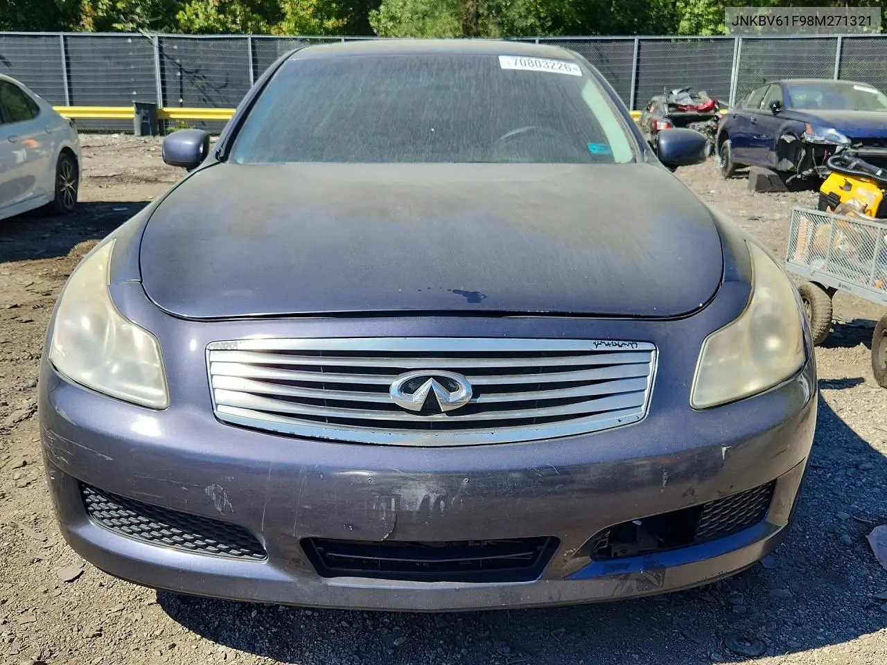 2008 INFINITI G VIN JNKBV61F98M271321 — фото 5