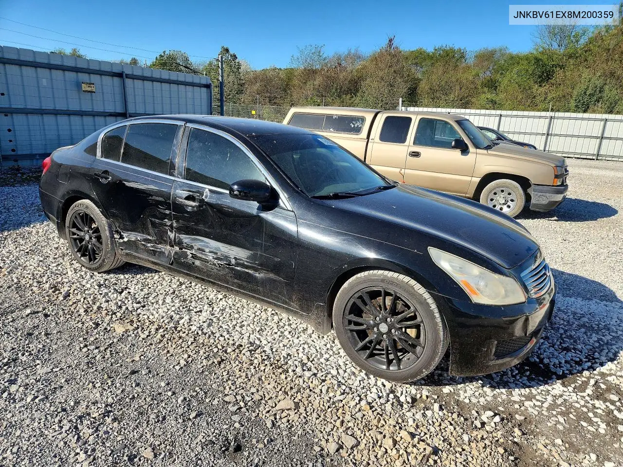 2008 INFINITI G VIN JNKBV61EX8M200359 — фото 4