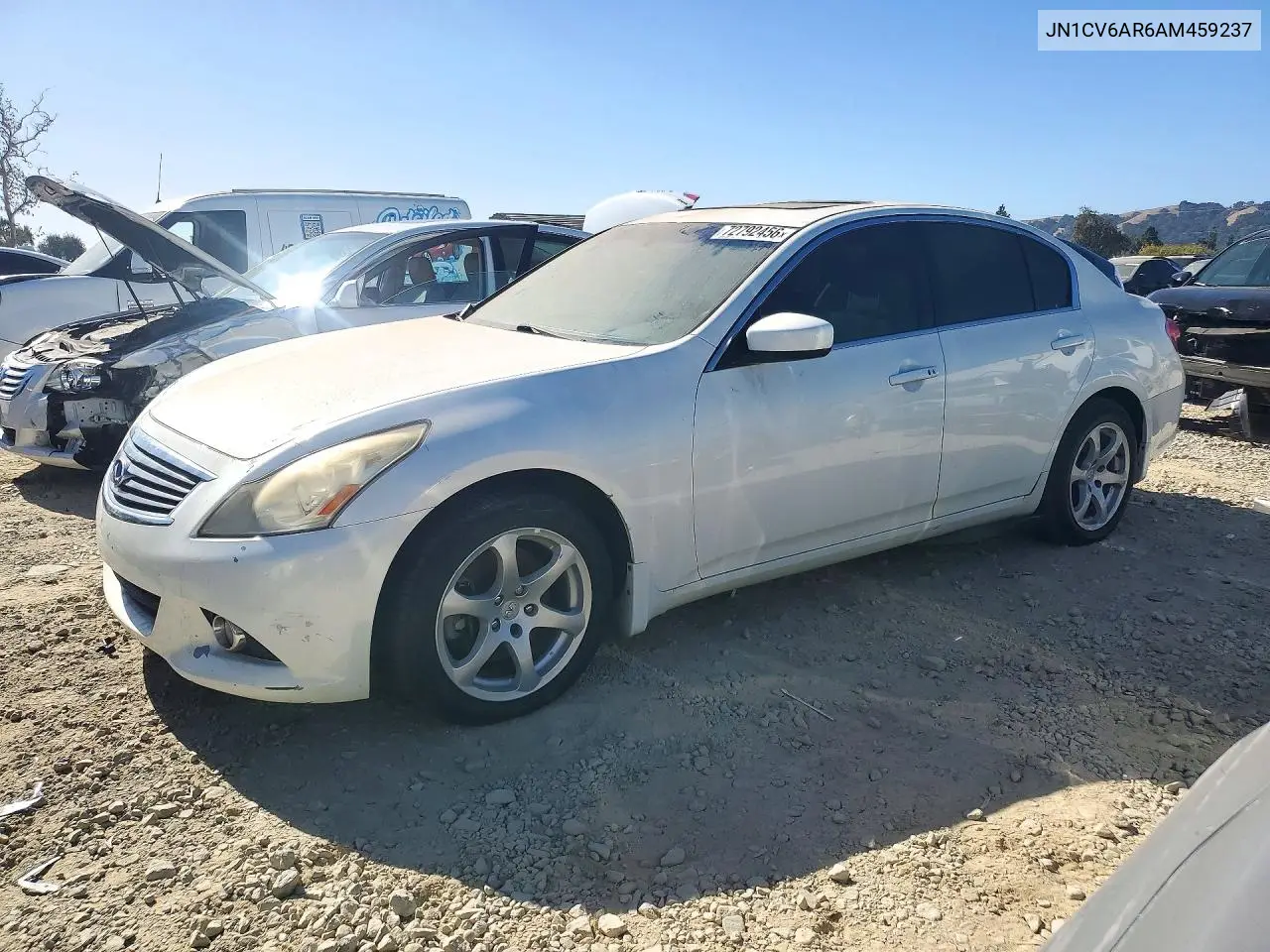 INFINITI G 2010, VIN JN1CV6AR6AM459237