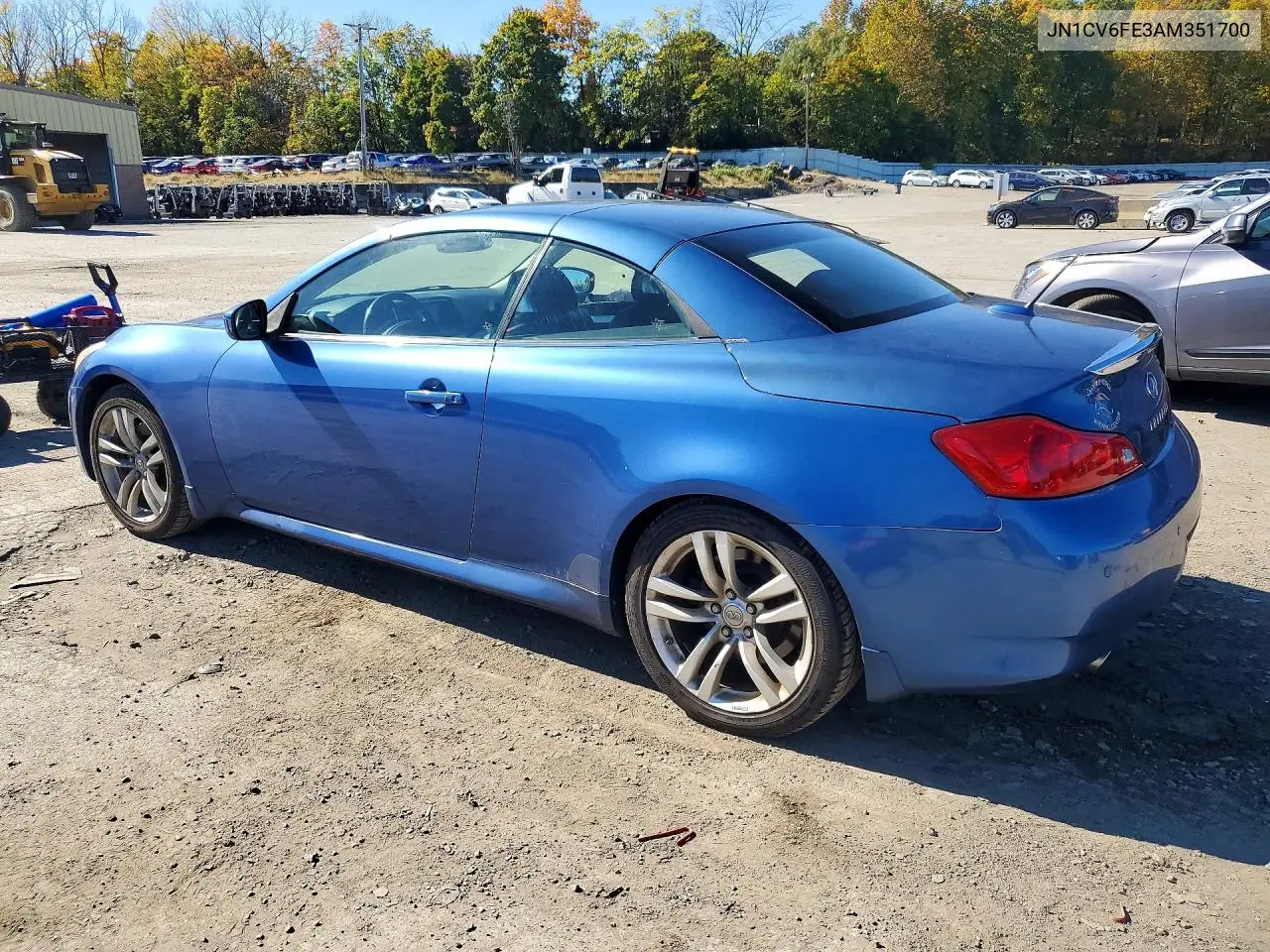 2010 INFINITI G VIN JN1CV6FE3AM351700 — фото 2