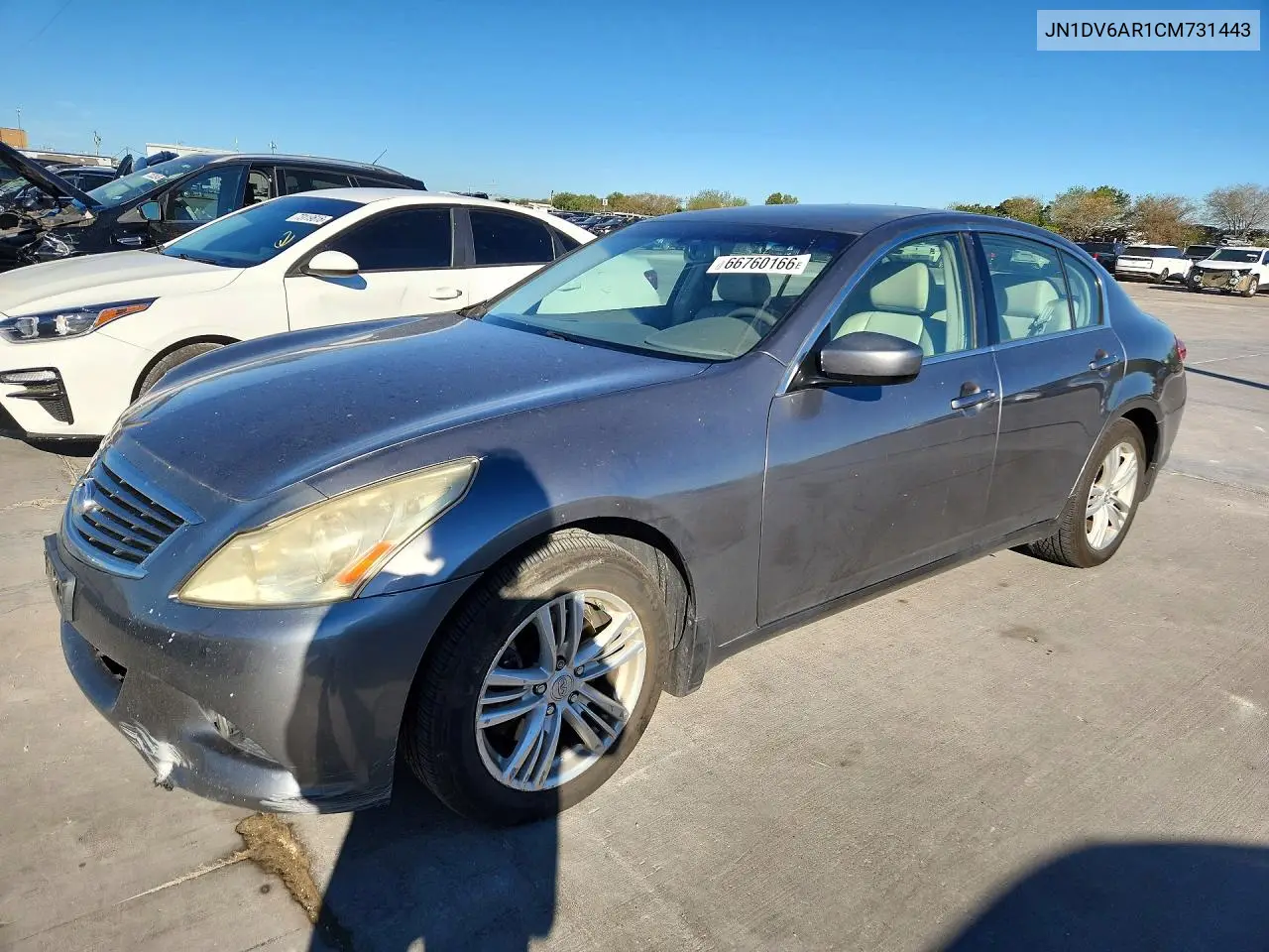 INFINITI G 2012, VIN JN1DV6AR1CM731443
