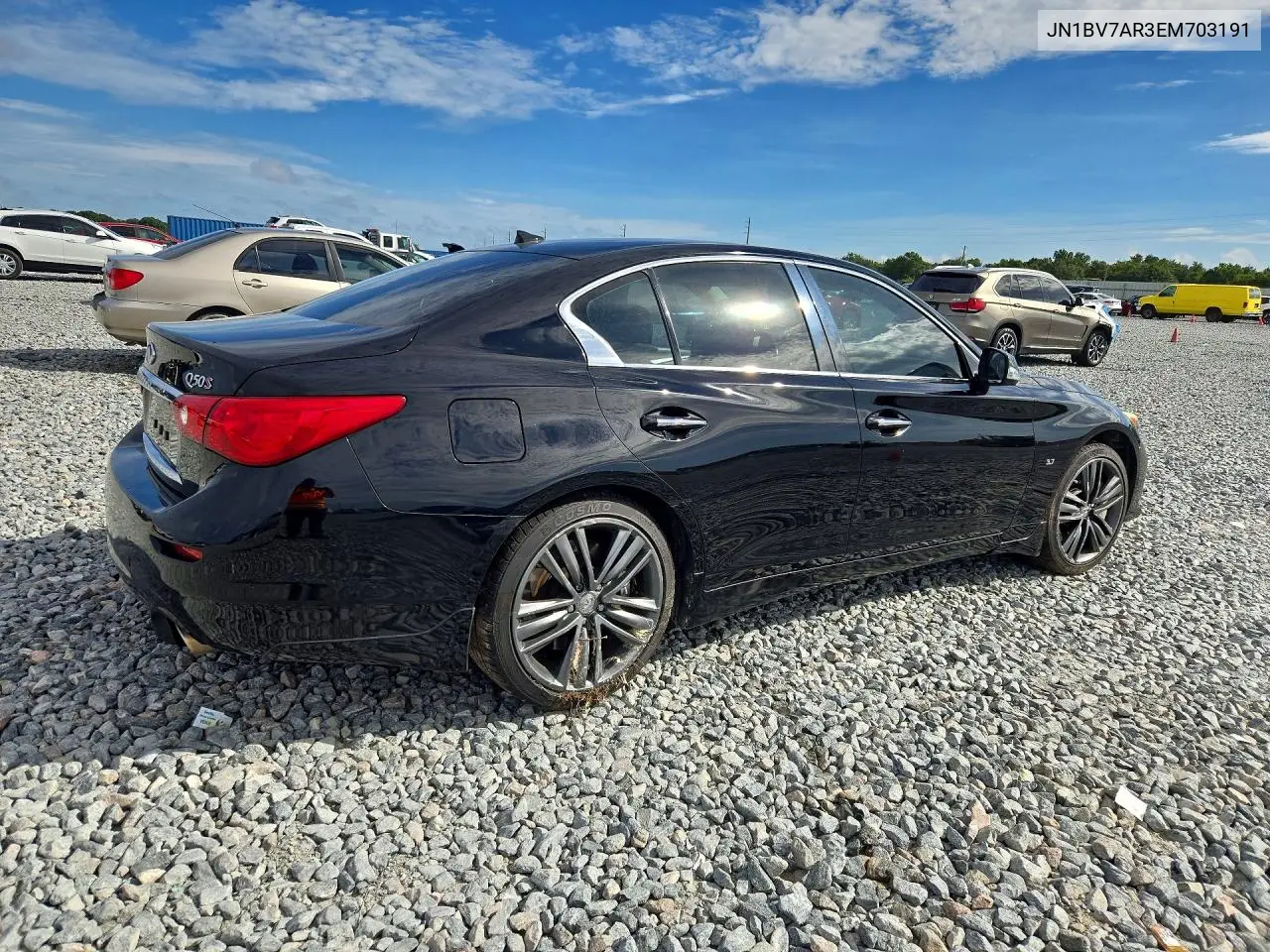 2014 INFINITI Q50 VIN JN1BV7AR3EM703191 — фото 3