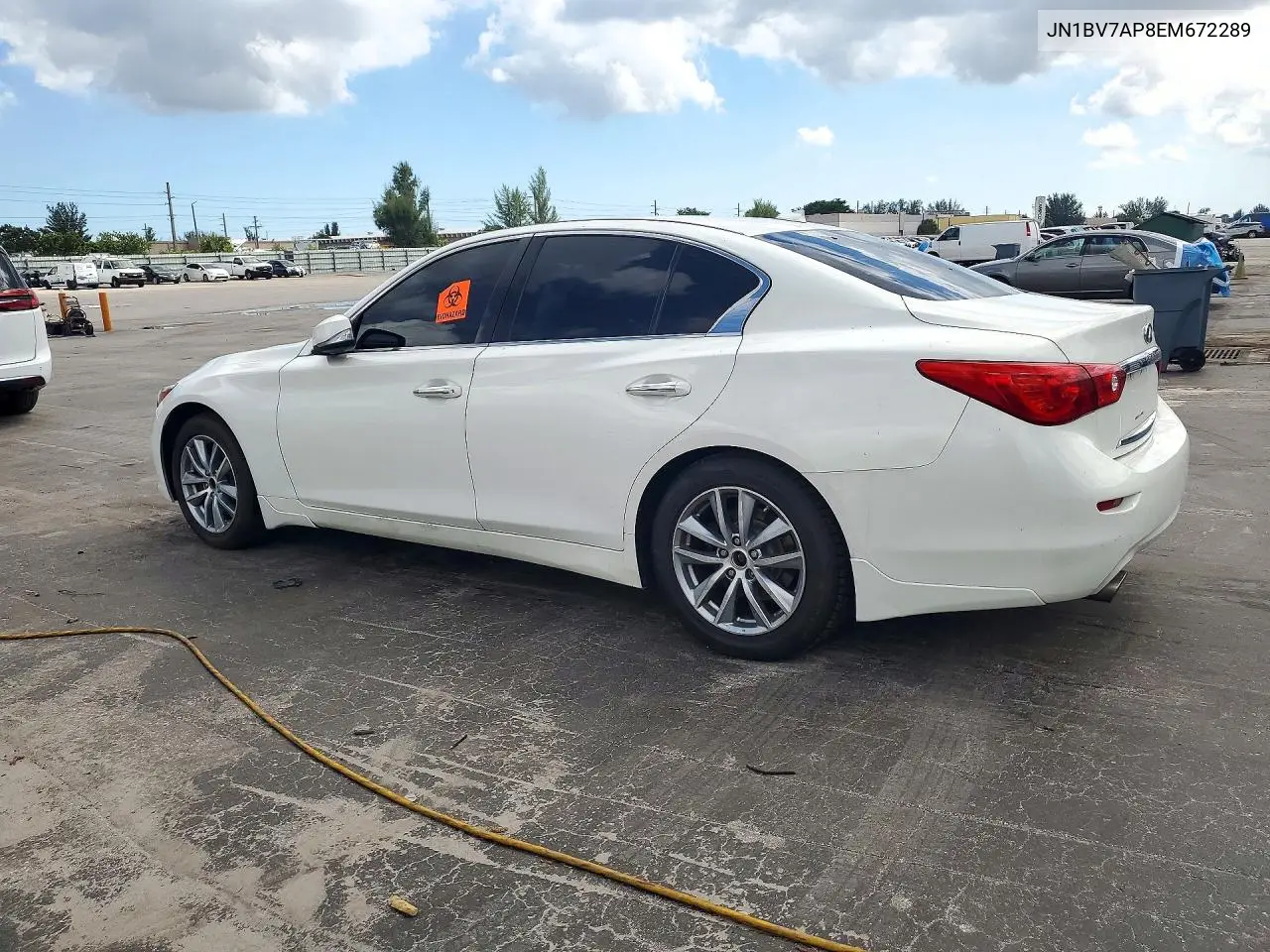 2014 INFINITI Q50 VIN JN1BV7AP8EM672289 — фото 2