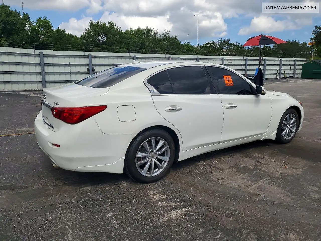 2014 INFINITI Q50 VIN JN1BV7AP8EM672289 — фото 3