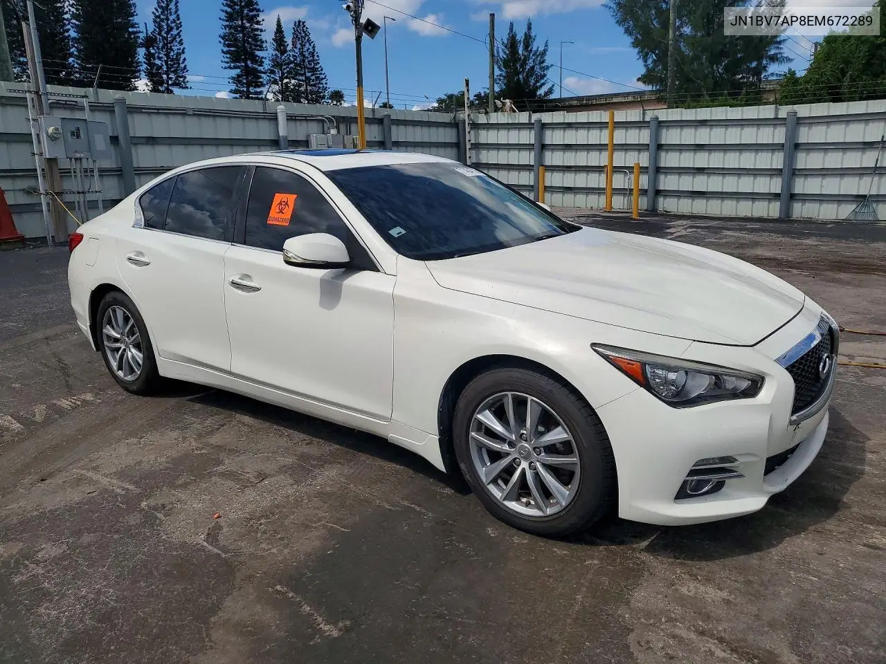 2014 INFINITI Q50 VIN JN1BV7AP8EM672289 — фото 4