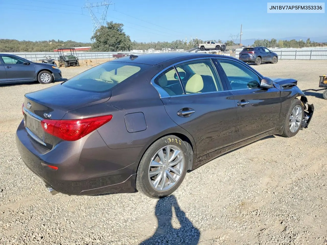 2015 INFINITI Q50 VIN JN1BV7AP5FM353336 — фото 3