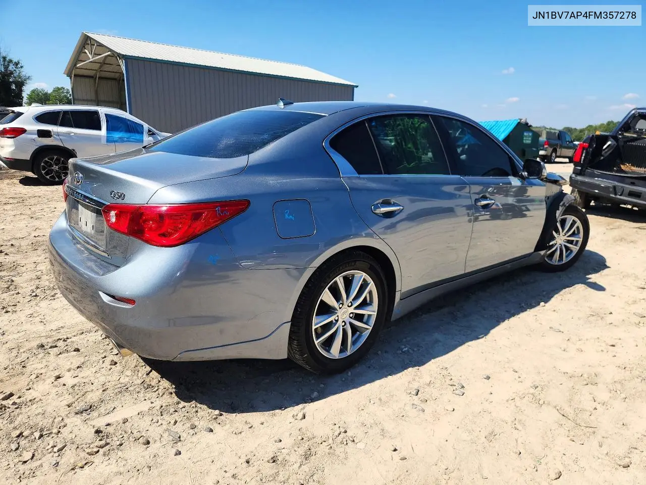 2015 INFINITI Q50 VIN JN1BV7AP4FM357278 — фото 3