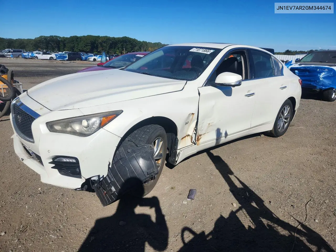 INFINITI Q50 2016, VIN JN1EV7AR2GM344674