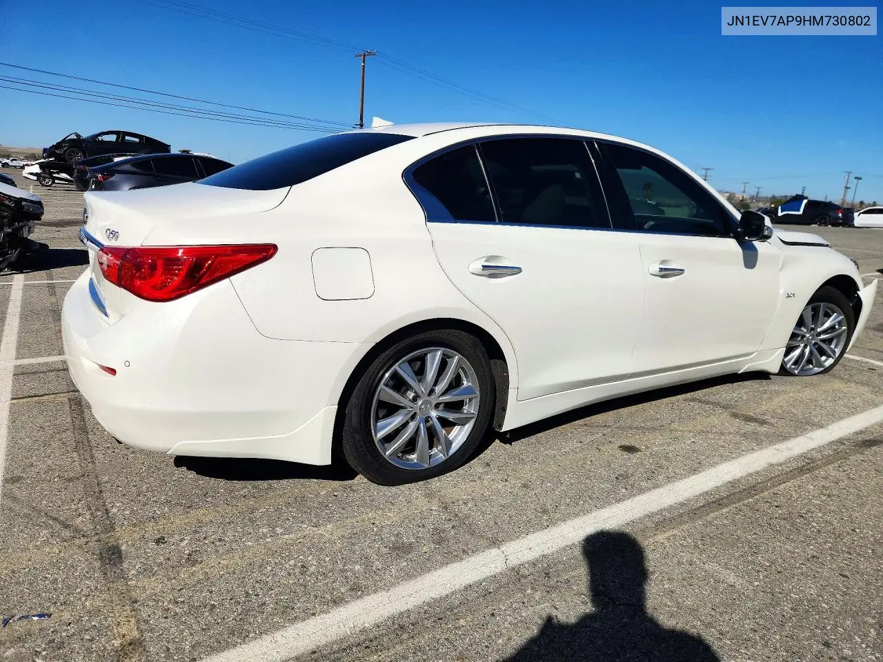 2017 INFINITI Q50 VIN JN1EV7AP9HM730802 — фото 3