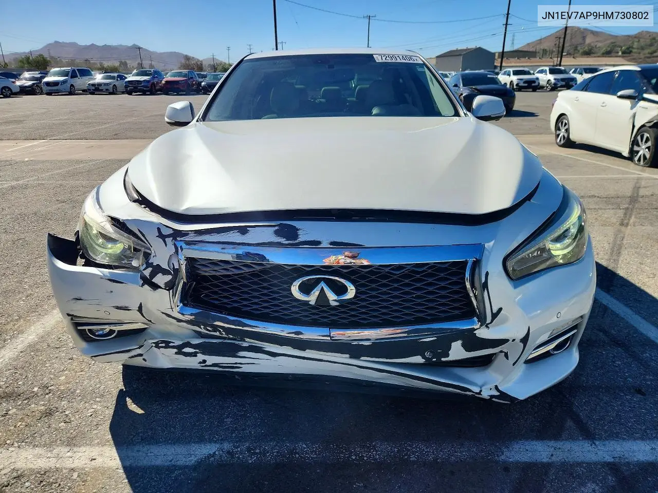 2017 INFINITI Q50 VIN JN1EV7AP9HM730802 — фото 5