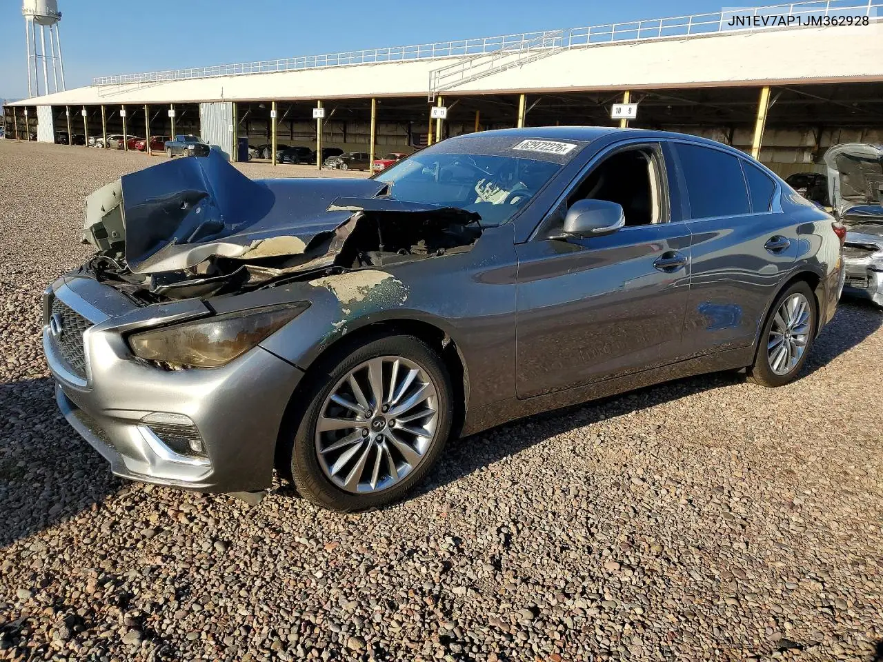INFINITI Q50 2018, VIN JN1EV7AP1JM362928
