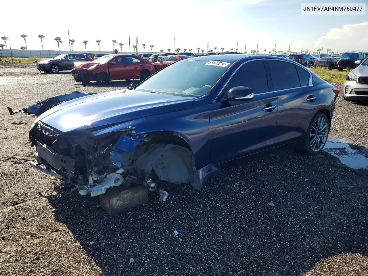 INFINITI Q50 2019, VIN JN1FV7AP4KM760477