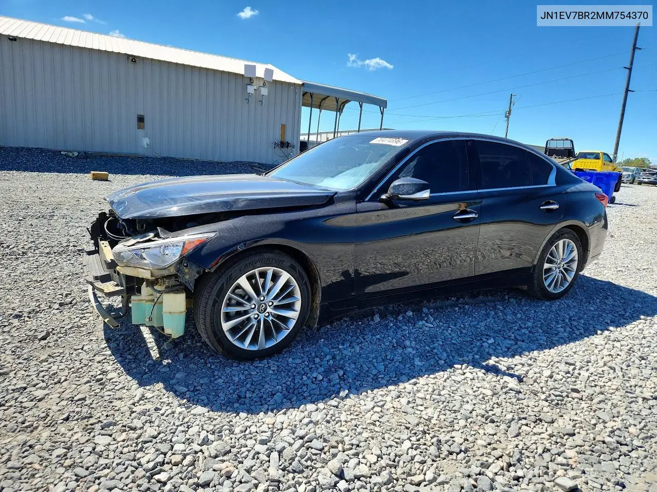 INFINITI Q50 2021, VIN JN1EV7BR2MM754370