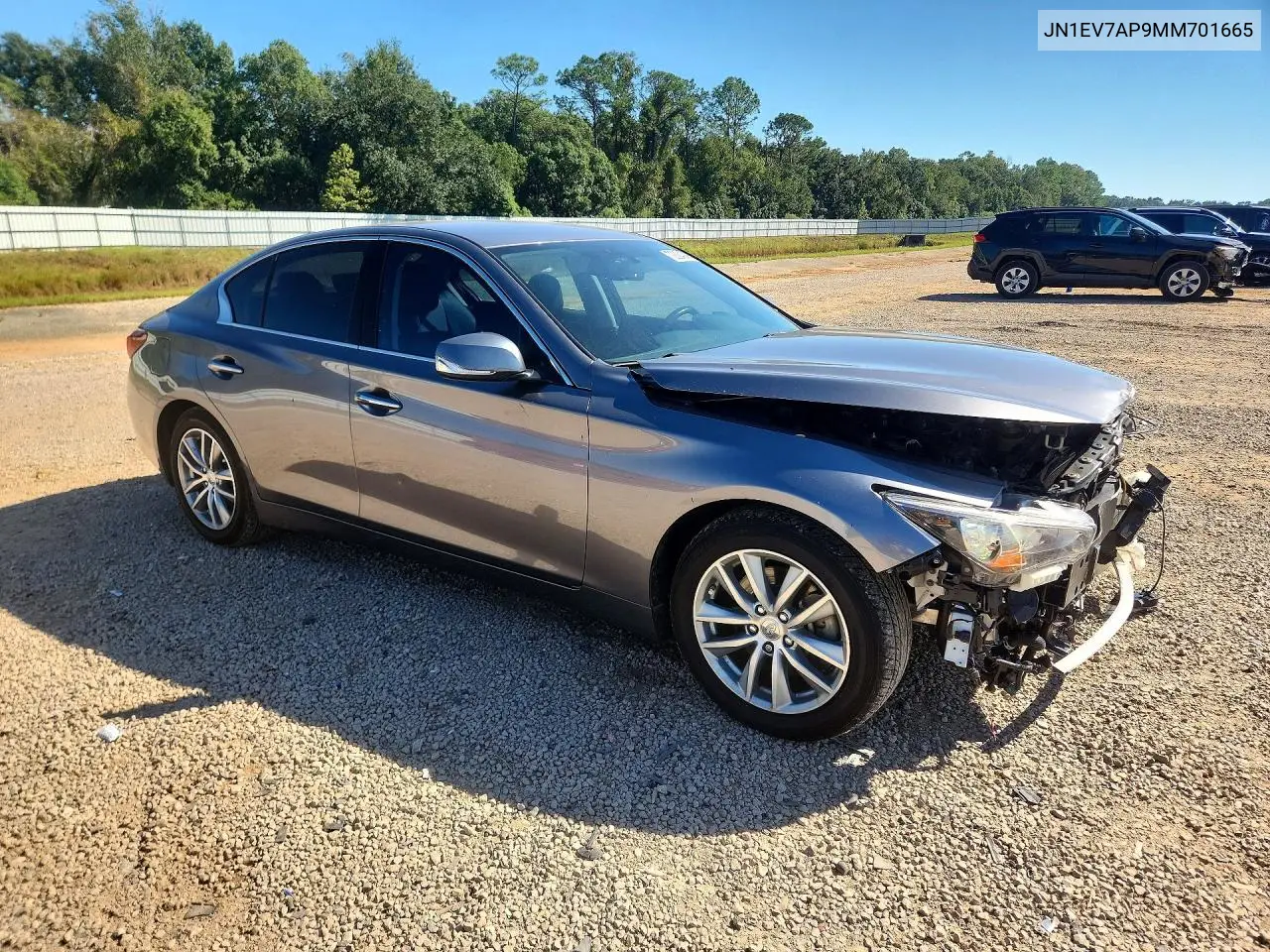 2021 INFINITI Q50 VIN JN1EV7AP9MM701665 — фото 4