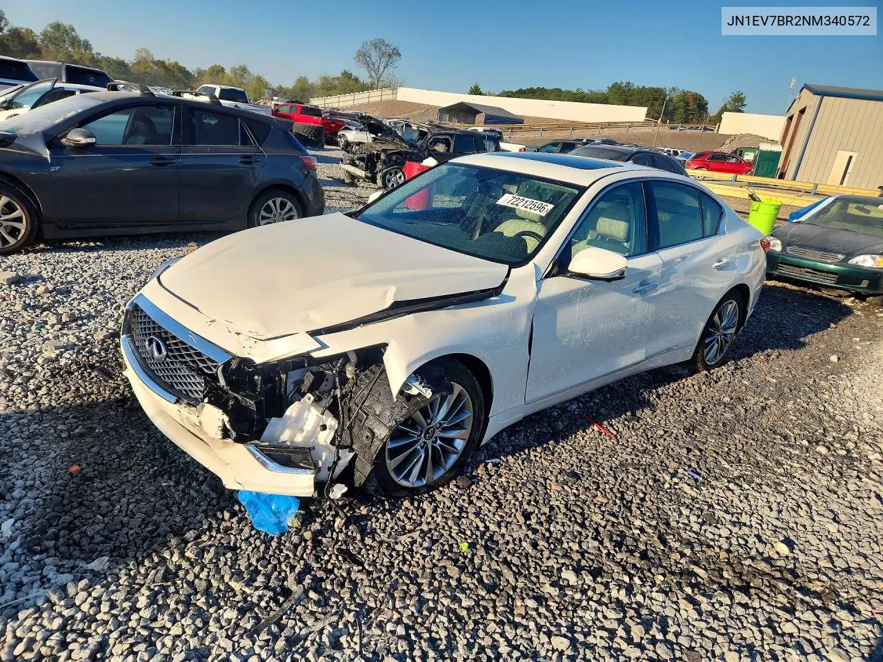 INFINITI Q50 2022, VIN JN1EV7BR2NM340572