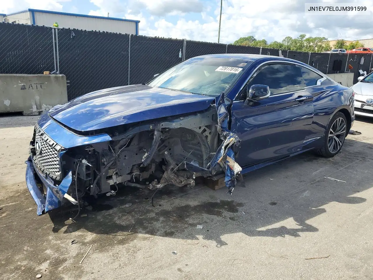 INFINITI Q60 2018, VIN JN1EV7EL0JM391599
