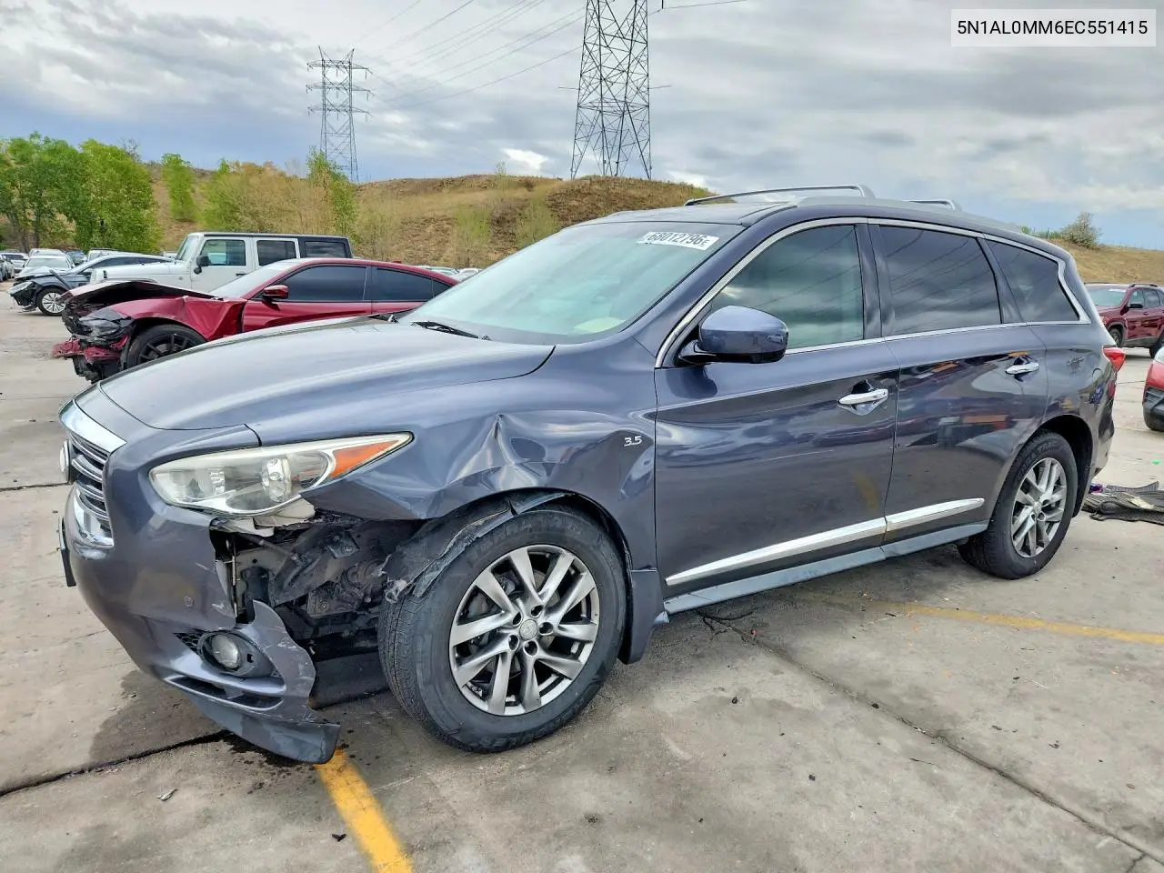 2014 INFINITI QX60 VIN 5N1AL0MM6EC551415 — фото 2