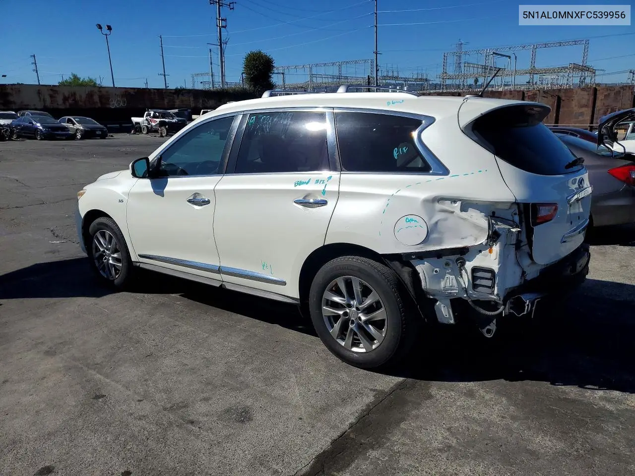 2015 INFINITI QX60 VIN 5N1AL0MNXFC539956 — фото 2