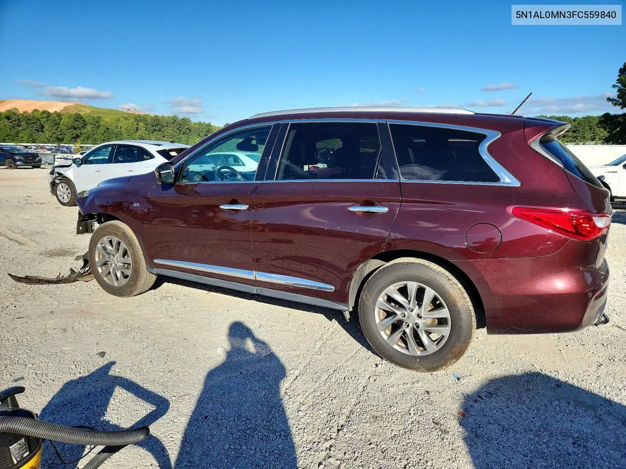 2015 INFINITI QX60 VIN 5N1AL0MN3FC559840 — фото 2