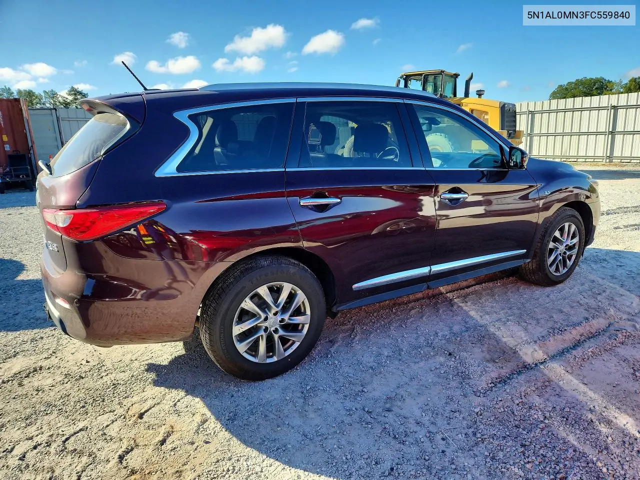 2015 INFINITI QX60 VIN 5N1AL0MN3FC559840 — фото 3