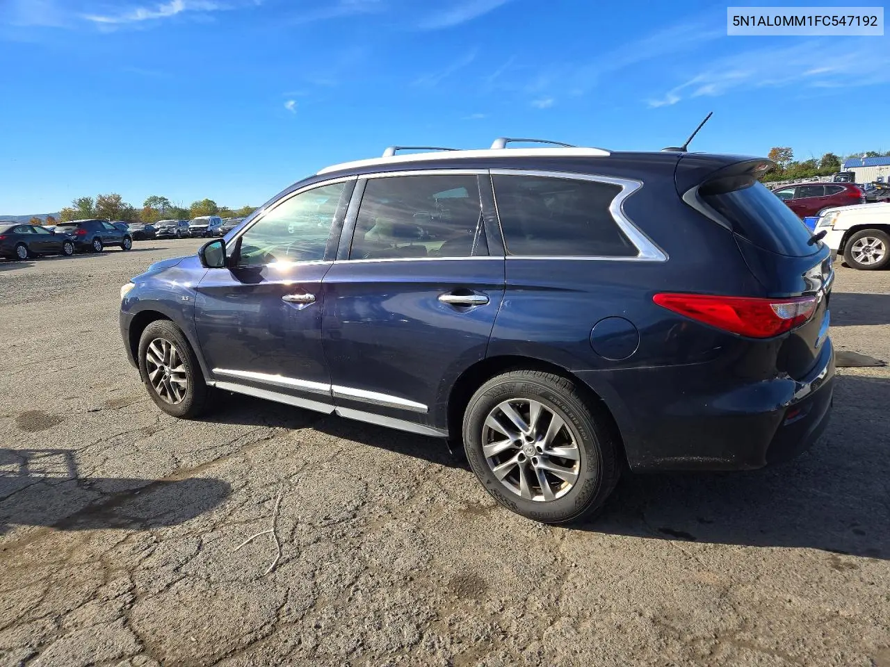 2015 INFINITI QX60 VIN 5N1AL0MM1FC547192 — фото 2