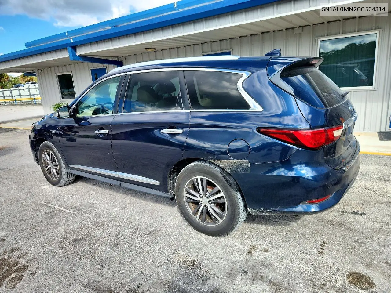 2016 INFINITI QX60 VIN 5N1AL0MN2GC504314 — фото 2