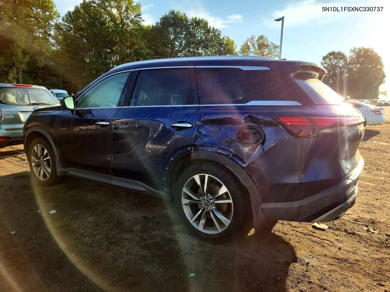 2022 INFINITI QX60 VIN 5N1DL1FSXNC330737 — фото 2