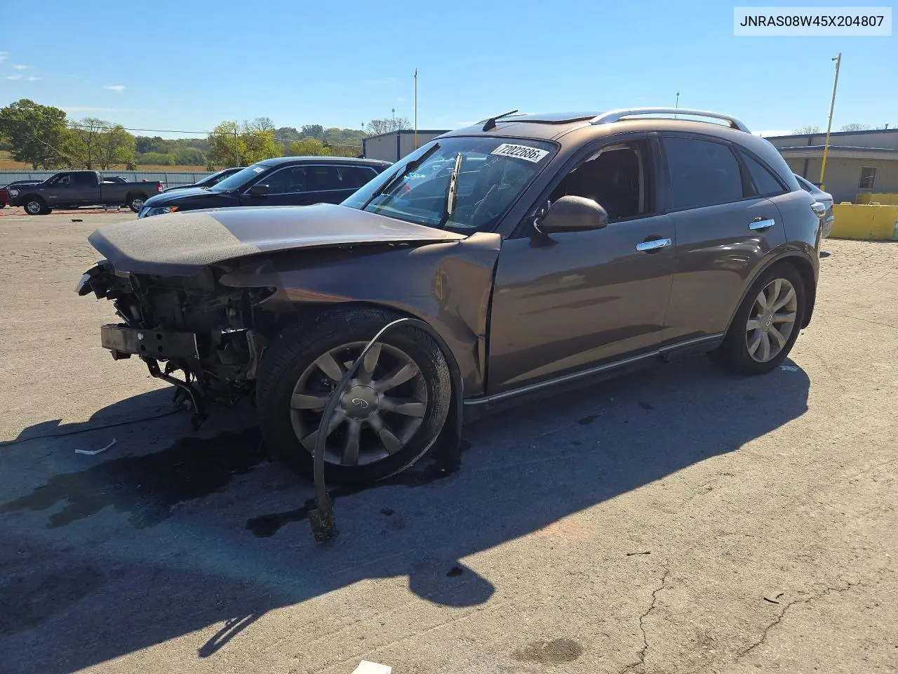 INFINITI QX70 2005, VIN JNRAS08W45X204807
