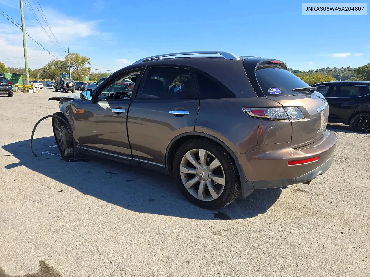 2005 INFINITI QX70 VIN JNRAS08W45X204807 — фото 2